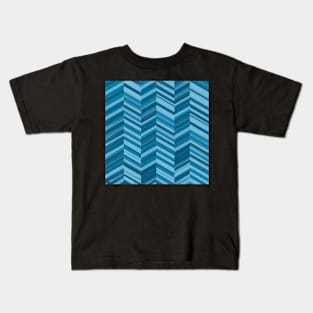 Blue zig zag Kids T-Shirt